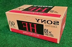 10 Pack Sony High Fidelity HF 90 Minute Audio Recording Blan