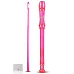 Kids Crystal Music Flute W/cleaning Rod Bag Us