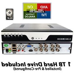 8 Channel H264 DVR with 1TB Hard Drive Standalone Security C