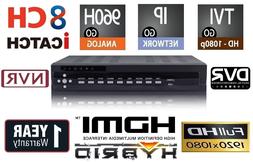 8 Channels HD Hybrid Security Recorder/NVR TVI/960H/IP/Cloud