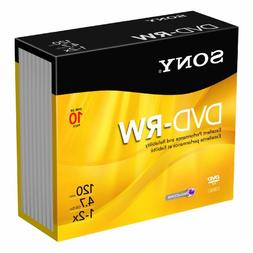 Sony 10DMW47SS 2X 4.7 GB DVD-RW Disc 10-Pack