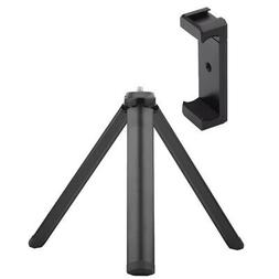 Adjustable Phone Tripod & Clamp with Cold Shoe Mount for Rec