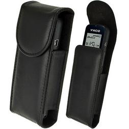 Black Genuine Leather Case Cover for Sony ICDUX533 Digital V