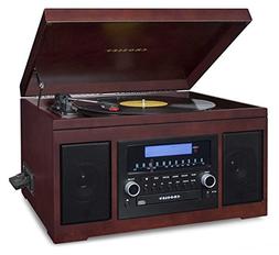 Crosley CR2415A-MA Cannon Turntable with Radio, CD Player, C