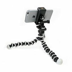 Flexible Tripod with Rotatable Smartphone Clamp. Use for Vid
