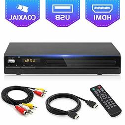 Jinhoo DVD Player for TV, All Region Free DVD CD Recorded Di