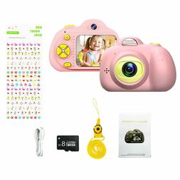 Digital Camera For Girls Boys Gifts & 8g Tf Pink