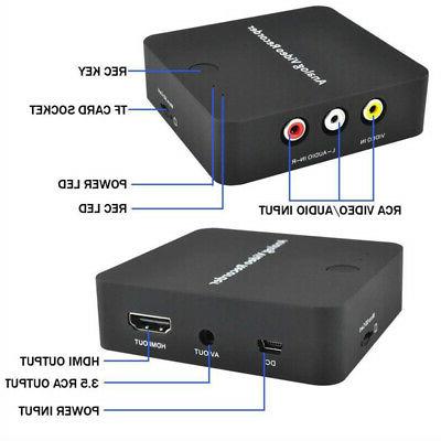 Power Video Capture Box Device Records To Sd Card.
