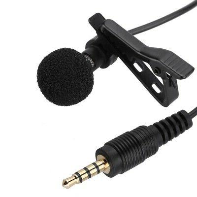 3.5mm Clip-on Lapel Lavalier External Microphone For iPhone 