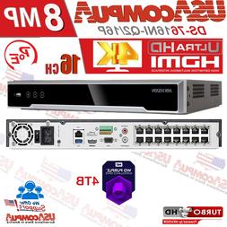 HIKVISION NVR 16CHANNEL 16CH POE 4K DS-7616NI-Q2/16P 8MP H.2