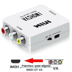 RCA to HDMI AV to HDMI 1080P Signal Converter for TV,VHS VCR