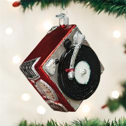 Record Player Music Radio Old World Christmas Glass Tree Orn